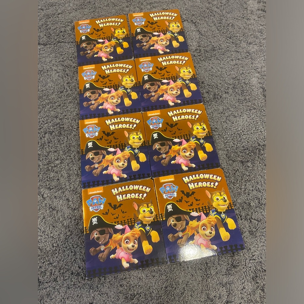 Paw Patrol Halloween Heroes Board Books- Orange & Purple-Set of 8